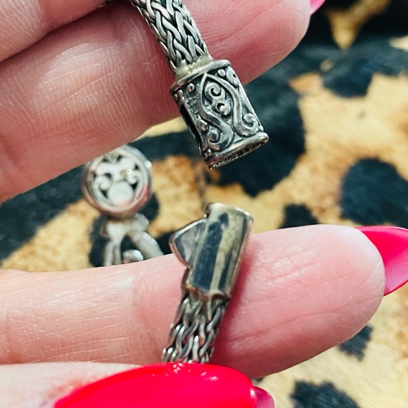 ❗️FINAL PRICE❗️925 Sterling Silver and 18k Yellow Gold Blue Topaz Bracelet. - Picture 9 of 9